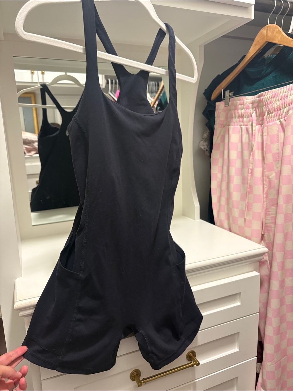 Free People Black Athletic Romper